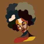 Art Design Graffiti Art Hip Hop African Girl with Black Hair Big Earring with Modern Building Shower Curtain for Bathroom Decor - Image 6