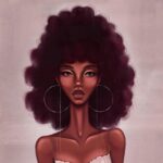 Art Design Graffiti Art Hip Hop African Girl with Black Hair Big Earring with Modern Building Shower Curtain for Bathroom Decor - Image 7