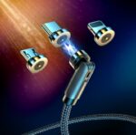 Essager Rotate Magnetic Cable 360 Degree USB Type C Charging Cable Fast Charging Magnet Charger 540 Rotate Micro Magnetic Cable - Image 4