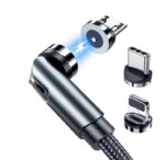 Essager Rotate Magnetic Cable 360 Degree USB Type C Charging Cable Fast Charging Magnet Charger 540 Rotate Micro Magnetic Cable - Image 3