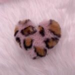 Leopard Print Love Plush Pendant Peach Heart Keychain Car Ornament Accessories Bag Imitation Rex Rabbit Fur Ball - Image 5