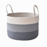 Cotton Rope Storage Basket Cotton Rope Basket, Toys, Sundries, Laundry Storage Basket - Image 2