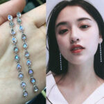 Hengshan Natural Moonstone Tassel Earrings - Image 3