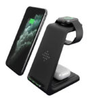 Wireless Charger Compatible With Iphone12 Three-In-One Charging Stand Iwatch6 Fast Charging Base - Image 2