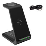 Wireless Charger Compatible With Iphone12 Three-In-One Charging Stand Iwatch6 Fast Charging Base - Image 4