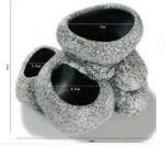 Ceramic Simulation Stone Hydroponic Pots Multifunctional Cichlid Pots Hide Breeding Fish Tanks - Image 5