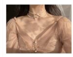 Vintage Antique French Natural Pearl Necklace Handmade Double-Layer Pearl Clavicle Chain Vintage Choker - Image 2