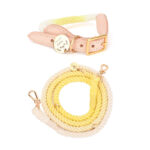 Multifunctional Rainbow Gradient Color Dog Traction Rope Collar Cotton Dog Walking Rope Hand-Woven Rope - Image 5
