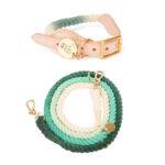 Multifunctional Rainbow Gradient Color Dog Traction Rope Collar Cotton Dog Walking Rope Hand-Woven Rope - Image 7