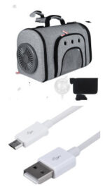 Pet Out Bag With Fan Side Mesh Ventilation - Image 9