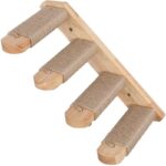 Cat Wooden Wall Hanging Ladder Pine Springboard Stairs Cat Toy Multi-layer - Image 2