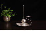Handmade Silver Swan Copper Incense Holder Line Aroma Diffuser - Image 2