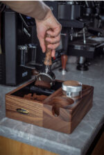 Bomber Solid Wood Slag Box Domestic Coffee Bar Slag Barrel Handle Bracket Powder Holder - Image 5