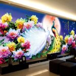Round Diamond Blooming Rich Peacock Full Rhinestone 5D Diamond Painting Cross Stitch - Image 6