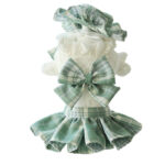 Dog Spring And Summer Cat Lace Dress Jk Plaid Big Bow Pleated Dress - Image 2