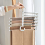 Telescopic Folding Multifunctional Pants Rack Pants Hanger Household - Image 2