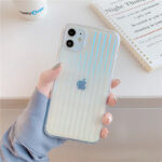 Laser Gradient Colorful Phone Case For  11 12 11 Pro Max XR XS Max X 7 8 Plus 12 Pro SE 2 Hard PC Transparent Stripe Cover - Image 3