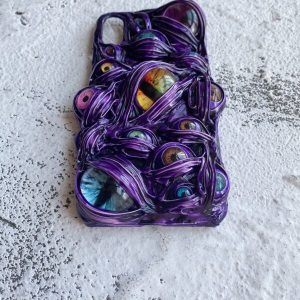 Creative Color Contrast Cream Glue Phone Case