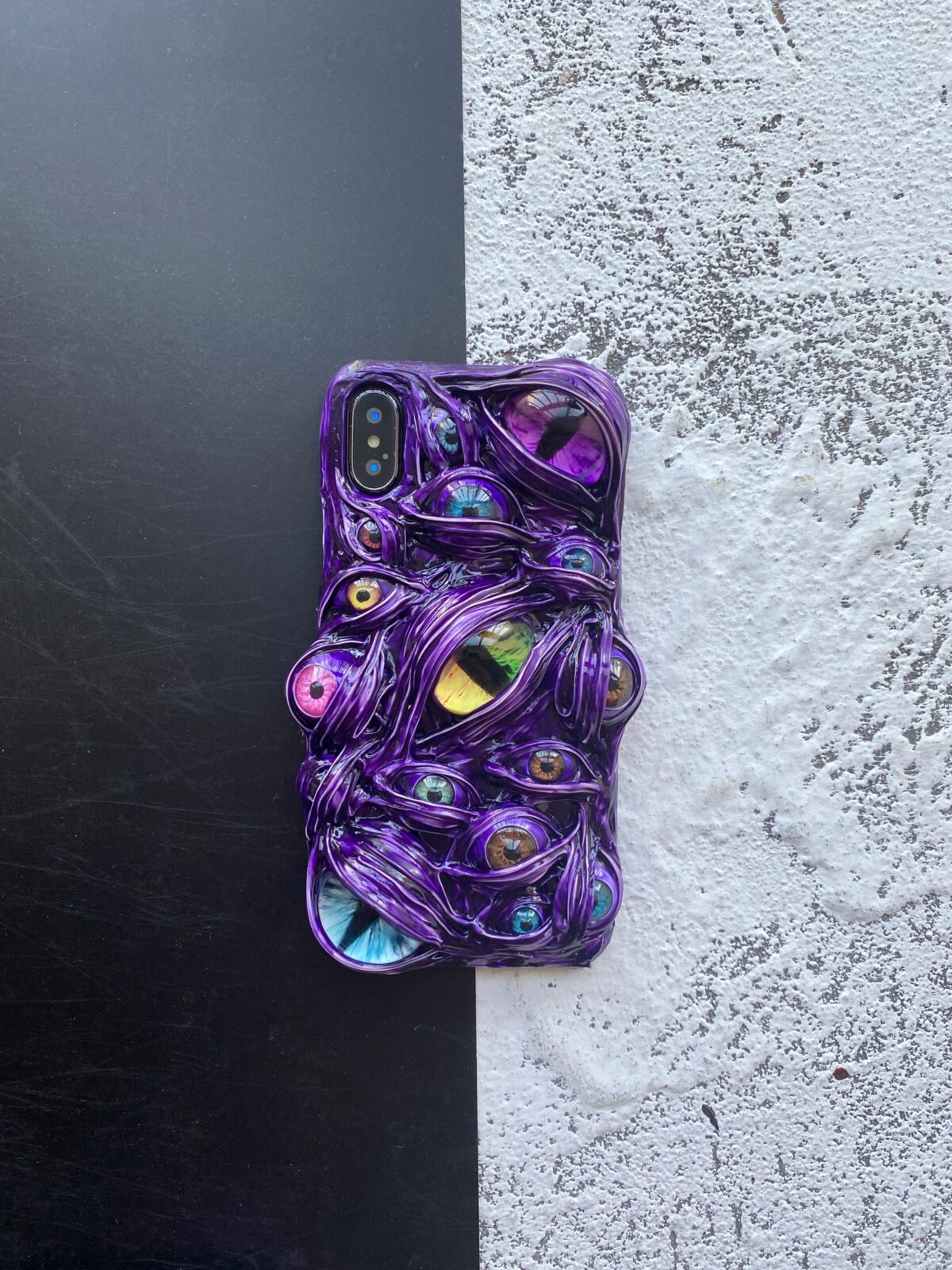 Creative Color Contrast Cream Glue Phone Case - Image 2
