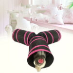 Y-shaped Foldable Cat Tunnel Fabric Pet Cat Toy Drill Hole Funny Cat Pet Nest