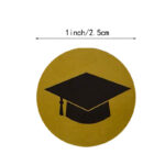 Round Graduation Sticker Graduation Cap And Diploma Label Party School Supplies Student Stationery Sticker - Image 4