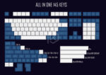 Laser Engraving Keycap  Blue And White Mechanical Keyboard - Image 6