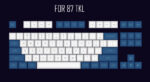 Laser Engraving Keycap  Blue And White Mechanical Keyboard - Image 2