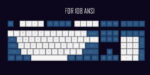 Laser Engraving Keycap  Blue And White Mechanical Keyboard - Image 5