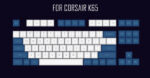 Laser Engraving Keycap  Blue And White Mechanical Keyboard - Image 7