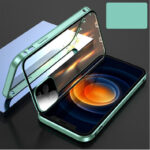 Compatible with Apple , Mobile Phone Shell Metal Frame Buckle Double-sided Glass - Image 5