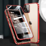 Compatible with Apple , Mobile Phone Shell Metal Frame Buckle Double-sided Glass - Image 2