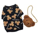 Dog Clothes Autumn And Winter Clothes Plus Velvet Bear Sweater And  Backpack - Image 2
