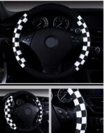 New Plaid Leather Steering Wheel Cover