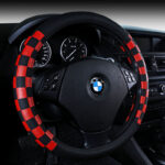 New Plaid Leather Steering Wheel Cover - Image 3