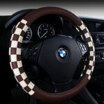 New Plaid Leather Steering Wheel Cover - Image 4