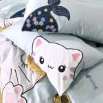 Cotton Satin Cartoon Appliqu Embroidered Princess Wind Bedding Kit - Image 4