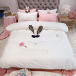 Longeared Cute Rabbit Series Hot Style Girl Heart Rabbit Fourpiece Set Of Small Big Hair Ball Bow - Image 3