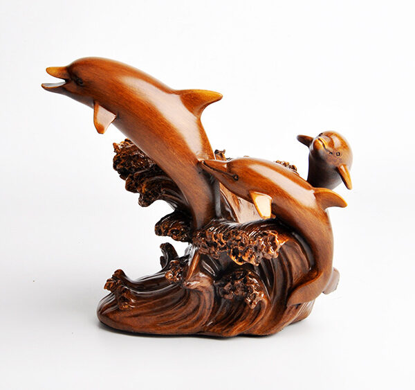 Resin Home Decorations Imitation Bronze Crafts European Style Dolphin Wine Rack Decorations