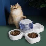 Cat Water Dispenser Mobile Unplugged Water Dispenser Dog Automatic Cat Watering Artifact Non-Wet Mouth Pet - Image 3