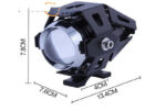 Waterproof LED Motorcycle Headlights Auxiliary Lamp Spotlight High Power U5 12V - Image 5