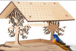 Wooden Home Garden Outdoor Bird Feeder Garden Pendant Decoration Feeder - Image 2