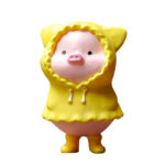 Cute Net Red Drink Milk Red Envelope Piggy Doll   Raincoat Rich Pig Ornaments Desktop Cake Decoration Blind Box - Image 4