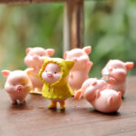 Cute Net Red Drink Milk Red Envelope Piggy Doll   Raincoat Rich Pig Ornaments Desktop Cake Decoration Blind Box - Image 3
