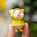 Cute Net Red Drink Milk Red Envelope Piggy Doll   Raincoat Rich Pig Ornaments Desktop Cake Decoration Blind Box - Image 5