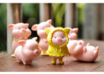 Cute Net Red Drink Milk Red Envelope Piggy Doll   Raincoat Rich Pig Ornaments Desktop Cake Decoration Blind Box - Image 6
