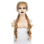 Front Lace Braid Wig Synthetic Fiber Braided Wig - Image 4