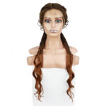 Front Lace Braid Wig Synthetic Fiber Braided Wig - Image 5