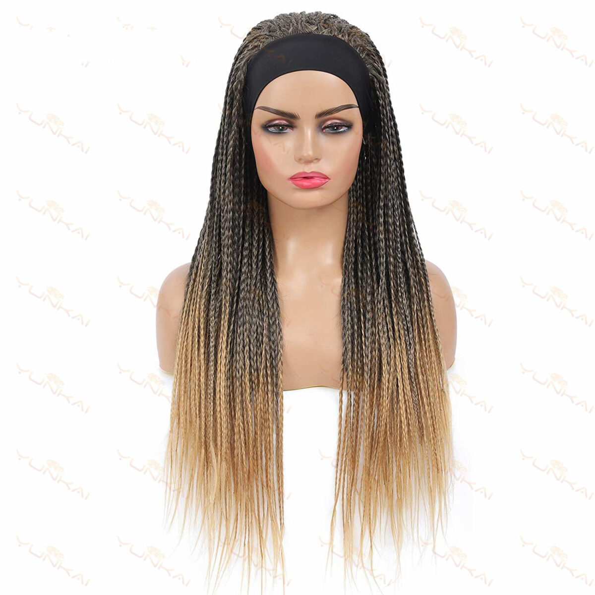 S Turban Wig Cover African Dirty Braid Hair Band Three-strand Braid Head Cover - Image 4