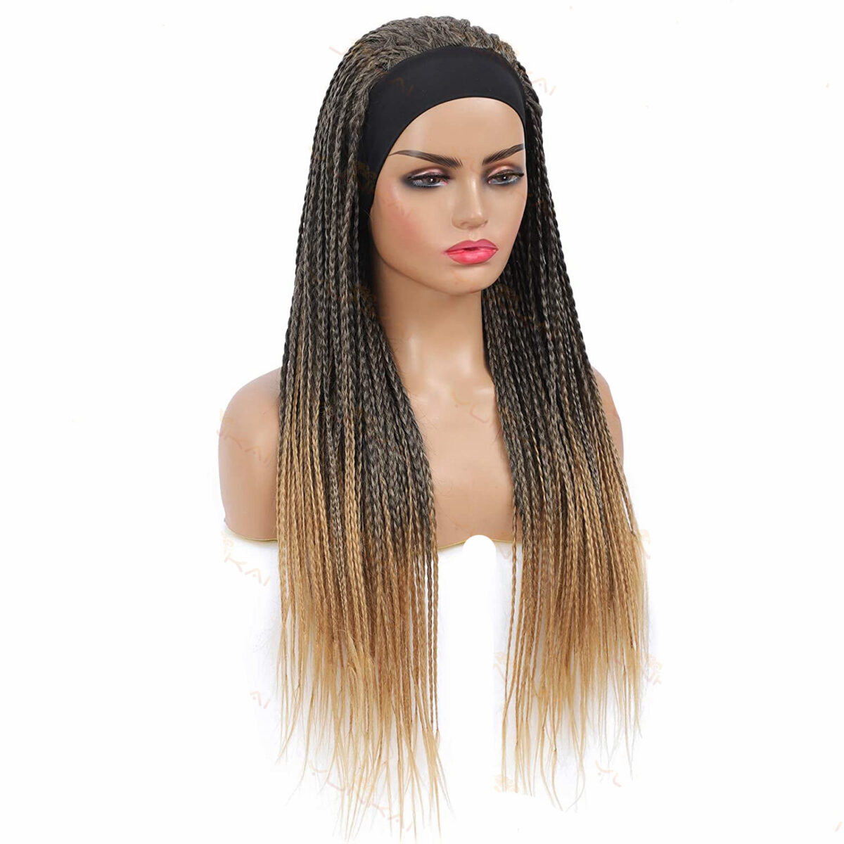 S Turban Wig Cover African Dirty Braid Hair Band Three-strand Braid Head Cover - Image 5