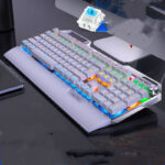 Silver Carving K100 Metal Real Mechanical Keyboard Luminous Game Black Axis Wired USB - Image 10